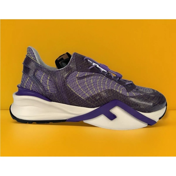 FENDI Flow FF Nylon Transparent Mix Media Logo Sneakers UK 9 - US 10 - EU 43 - Picture 10 of 12